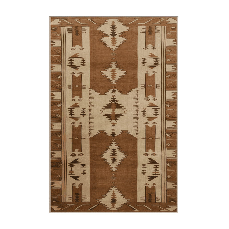 Tapis brun lavable à la machine, Tapis de couloir 2 pi x 5 pi