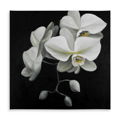 White Orchids Tablecloth - Hyperrealist Flowers for Home Decor