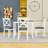 5-Piece Dining Table Set with Compact Table and 4 Upholstered Chairs for Small Spaces