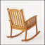 Chaise berçante en bois d'acacia Holsinger