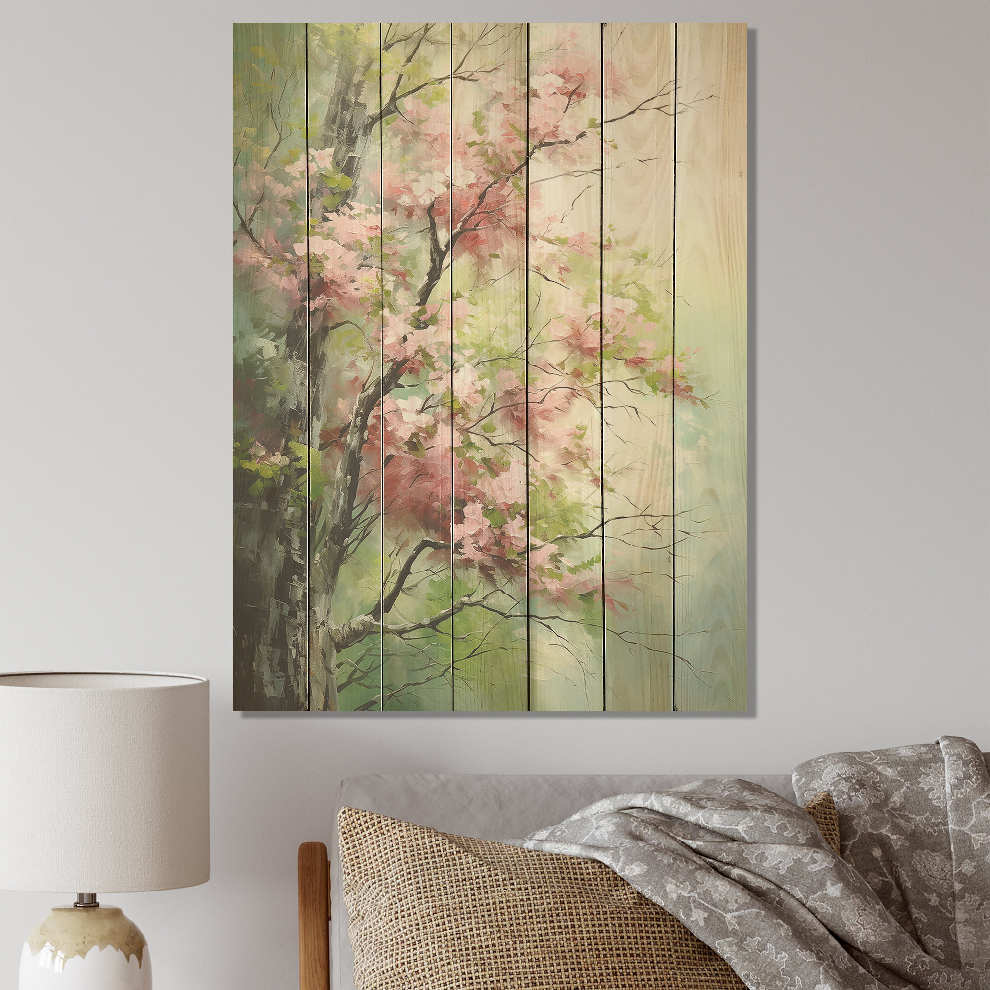 Winston Porter Tree American Basswood Spring Blooms II - Tree On Wood ...