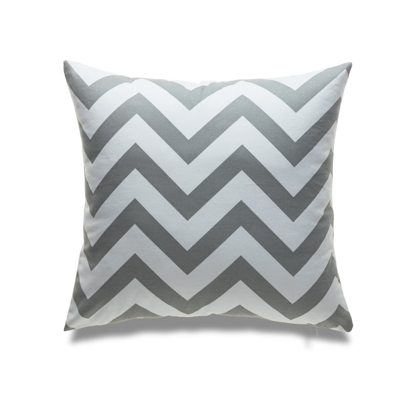 Chevron Reversible Throw Pillow, Light Gray Chevron, No Fill