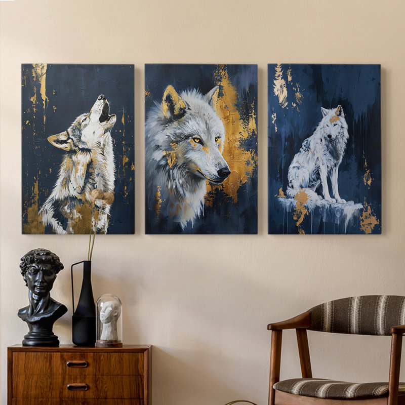 Ensemble de toiles tendues Woves Series XLV III - prêt à accrocher, H 12 po x l 8 po x P 1,149 po
