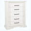 Ensemble de chambre à coucher avec lit très grand 5 pièces Vintage White-130205117-130205120
