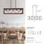 Lustre suspendu industriel à 5 lumières avec hauteur réglable-888529536