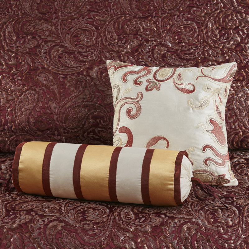 Ensemble de literie luxueuse en jacquard pour très grand lit, confort en coton, décoration intérieure de style classique