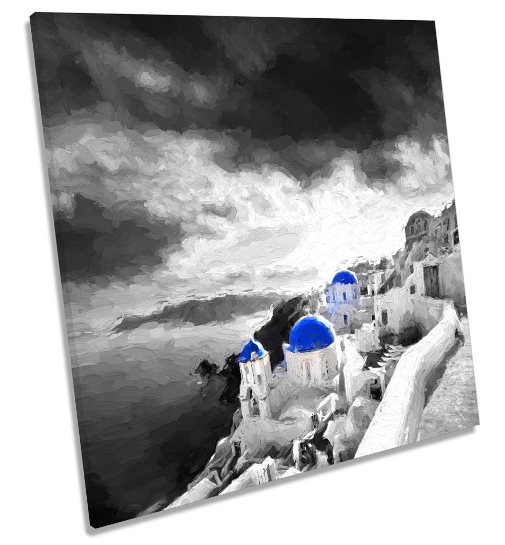 Z1633 Fira Santorini Island Greece - Wrapped Canvas Painting