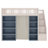 Full Size Loft Bed With 2 Four-Layer Storage Cabinets And Curtain