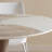 White Khaki Round Sintered Stone Dining table