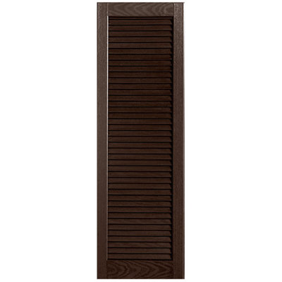 Straight Top Full-style Open Louver Shutters Pair