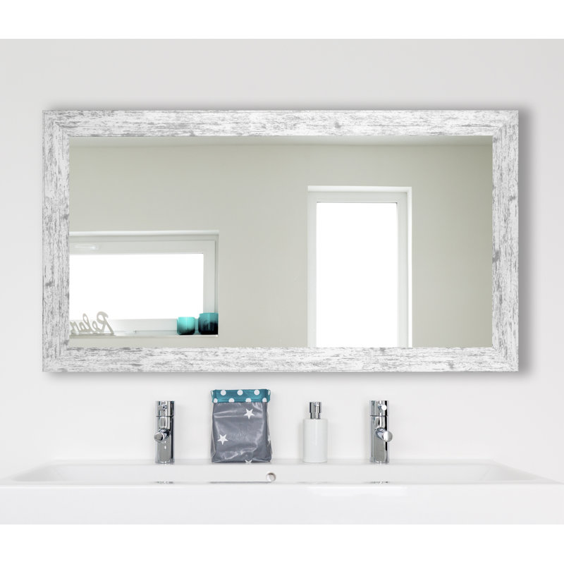 Miroir de salle de bain patiné, 33 po x 62 po