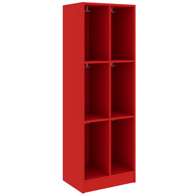 Double Wide Six Compartment Classroom Cabinet Locker