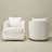 31" Wide Linen Fabric Upholstered Swivel Barrel Chair Set of 2-1844777204