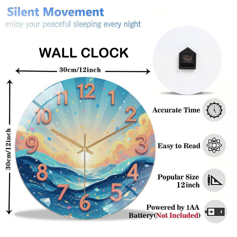 Horloge murale horloge murale 12 po