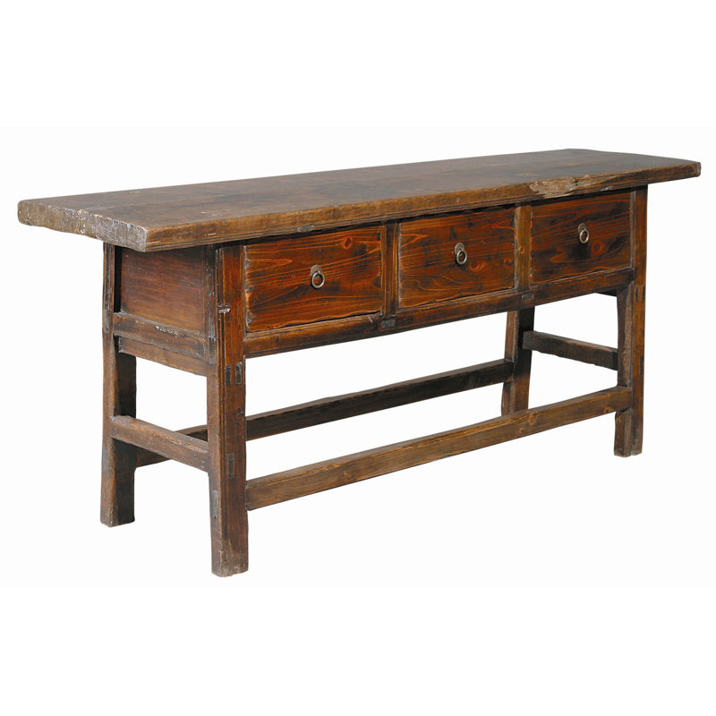 78 in. Console Table, Antique Natural