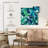 Harnek Turquoise Tropical Leaves-109040236
