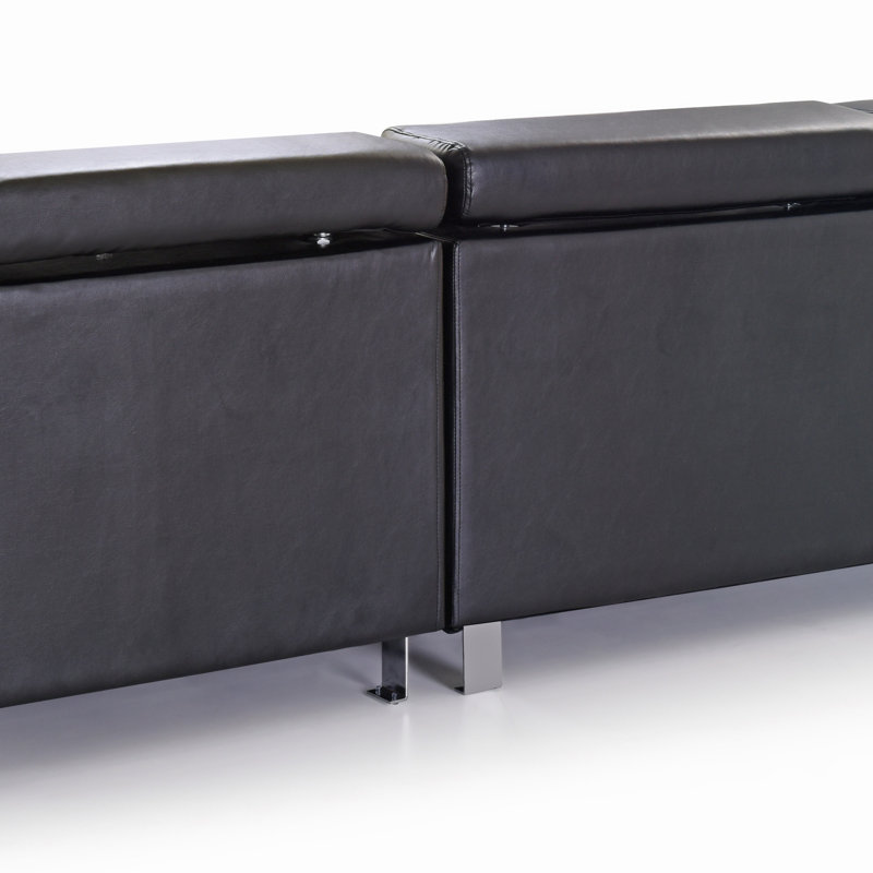 Canapé modulaire longue durée (sans repose-pieds), Noir