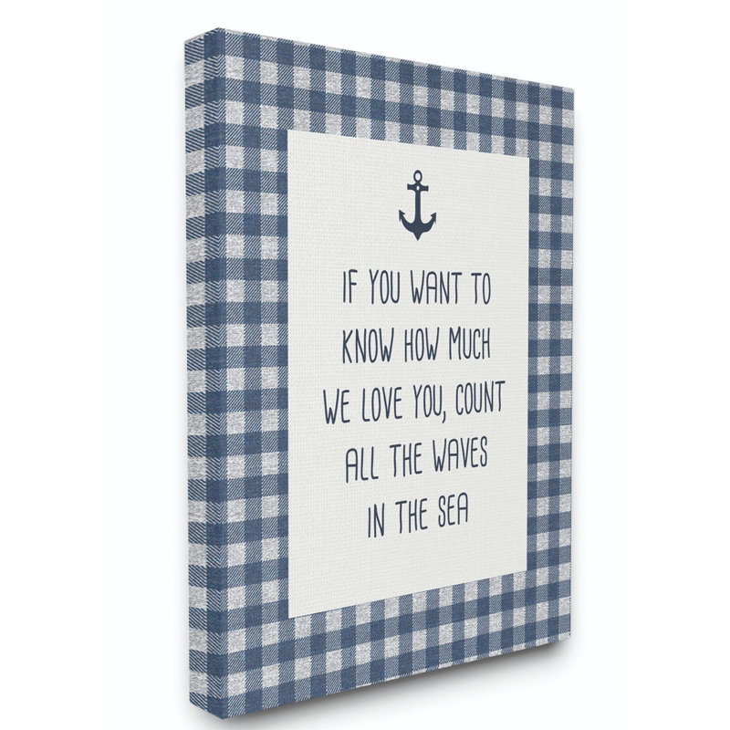 « count the wave family home », art de conception de mots Lesia, H 40 po x l 30 po x P 1,5 po, Toile tendue
