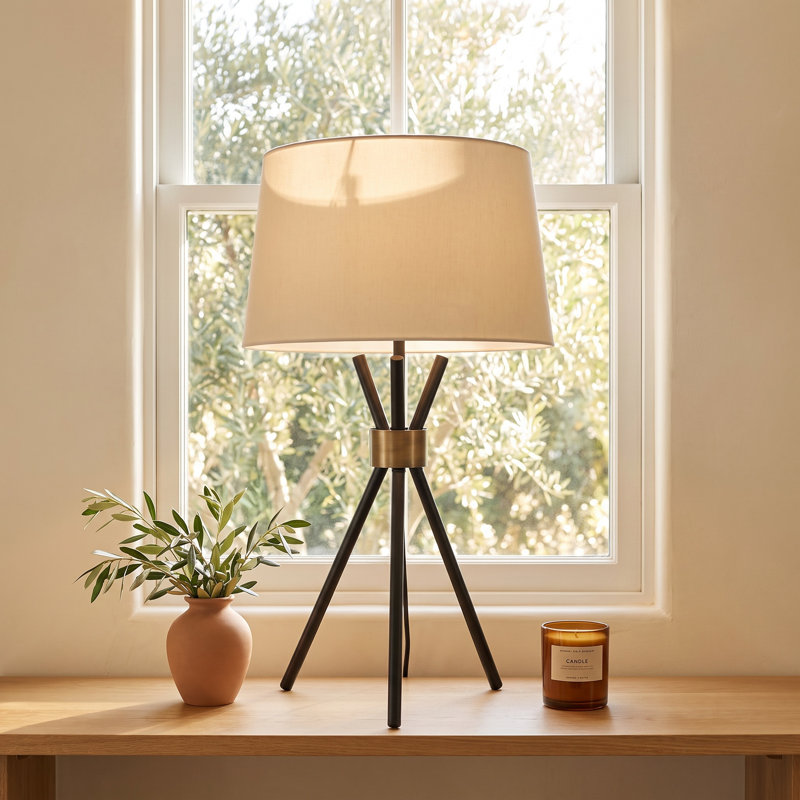 Carmine Metal Tripod Lamp
