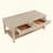 Classic Natural Finish 1Pc Cocktail Table With Two Drawer And Open Shelf Wooden Living Room Furniture Centre Table