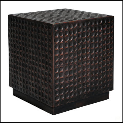 Table d'appoint extérieure cannelée durable MGO, parfaite pour le patio, le jardin et la piscine
