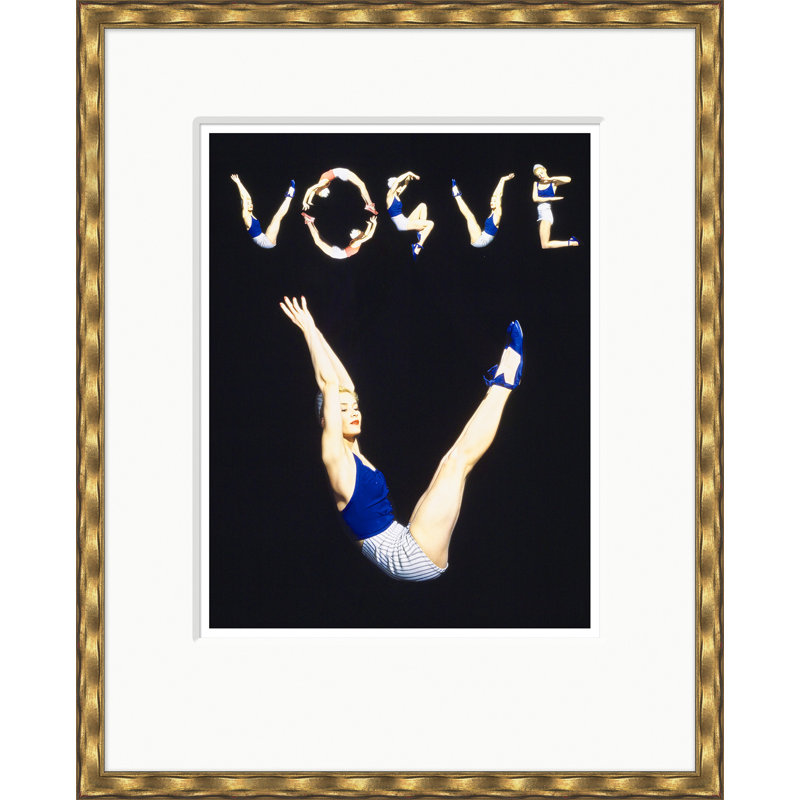 Vogue Cover, V.O.G.U.E. With Lisa Fonssagrives, Horst P. Horst, June 1, 1940 Print by Condé Nast, Gold