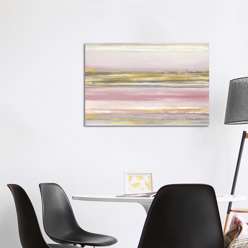 Subtle Reflections With Blush by Allie Corbin - Painting on Canvas, 101.6 cm H x 66.04 cm W x 1.91 cm D, No Frame