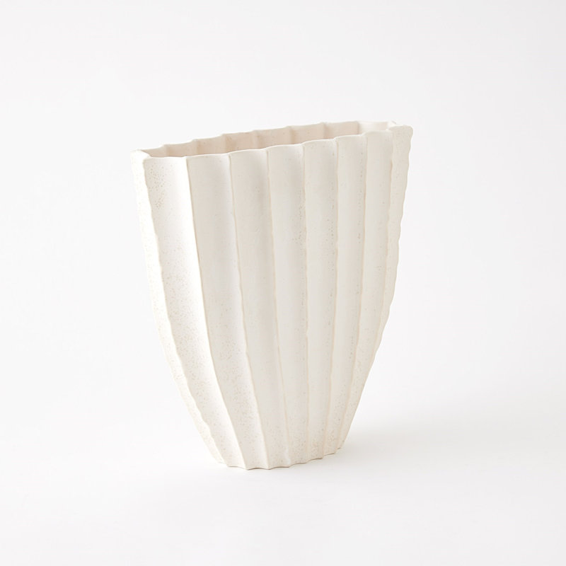 Earthenware Table Vase, 13.75" H x 15" W x 5.5" D