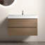 Meuble-lavabo flottant Alice avec rangement maximisé et tiroirs à fermeture en douceur silencieuse
