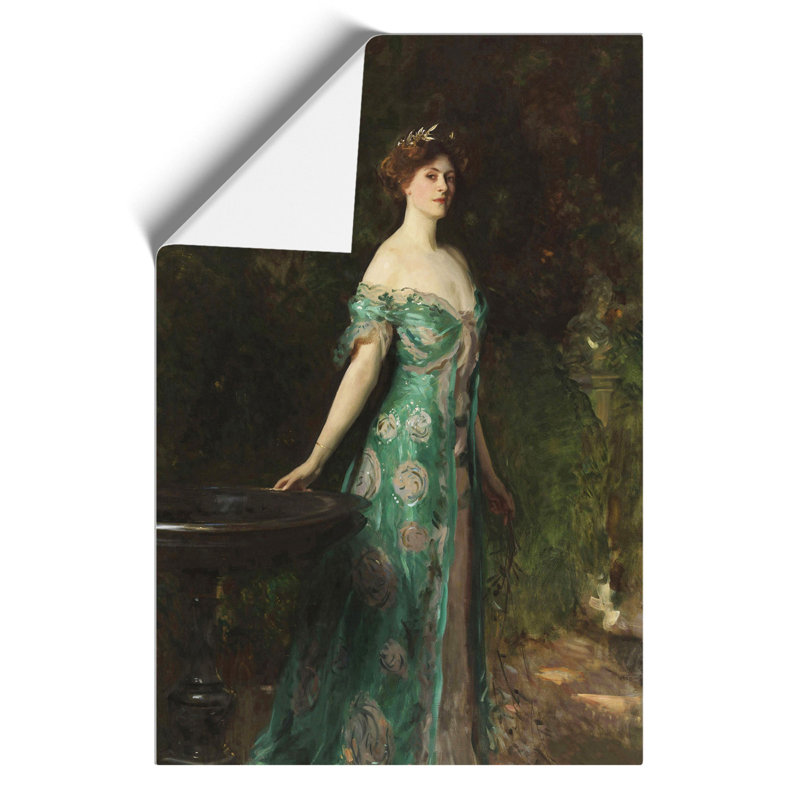 Portrait Of Millicent Leveson by John Singer Sargent - No Frame Painting, 30cm H x 21cm W x 0.1cm D