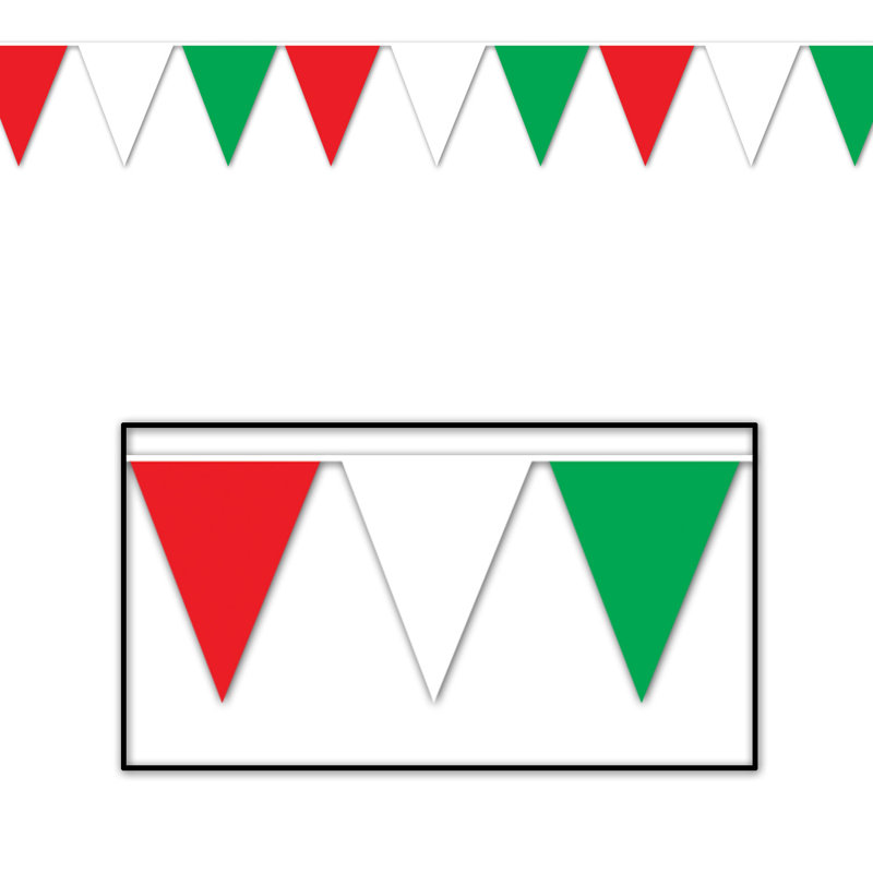 Bannière rouge, blanche et verte
