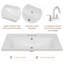 Meuble-lavabo multifonctionnel avec portes et tiroir 30 po-102493509
