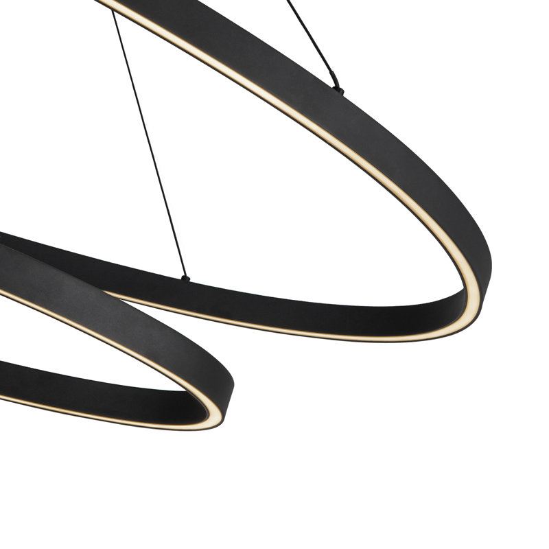 Ovale 2 - Light LED Chandelier, Black