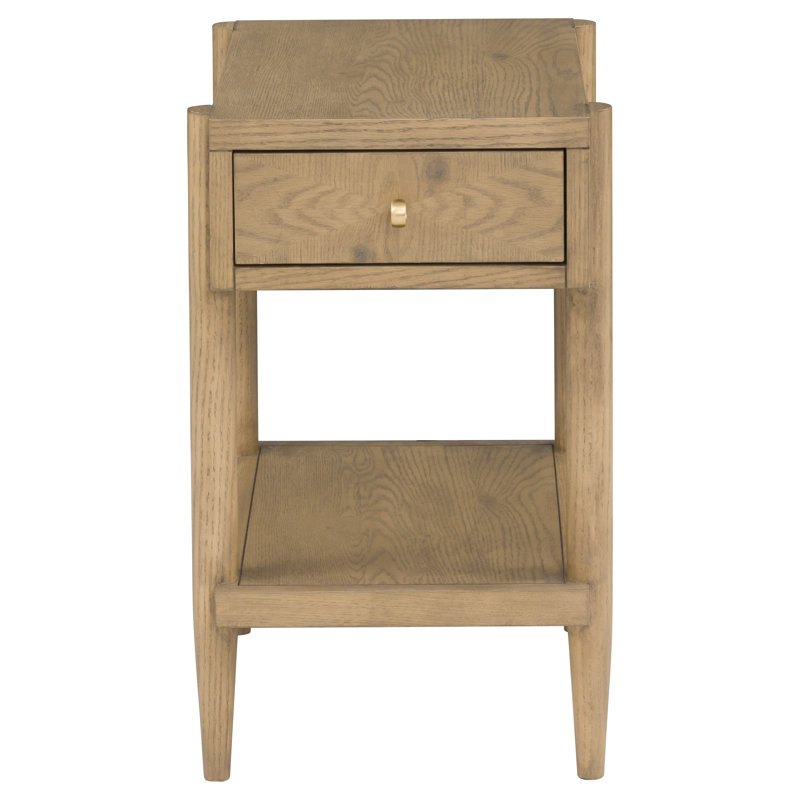 One Drawer Rectangle Drink Table, Sunlit Oak