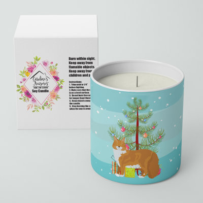 Pine / Christmas Tree Scented Jar Candle with Ceramic Holder