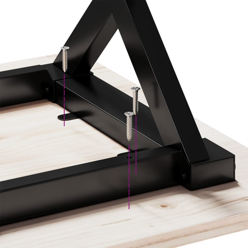 Chetna Coffee Table Legs X-Frame Steel, 43cm H x 80cm W x 40cm D