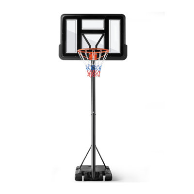 10 pi. Panier de basketball portatif en métal à hauteur réglable
