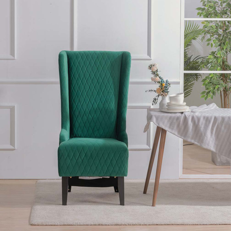 Chaises de salle à manger à haut dossier de 23,03 po de largeur, Vert