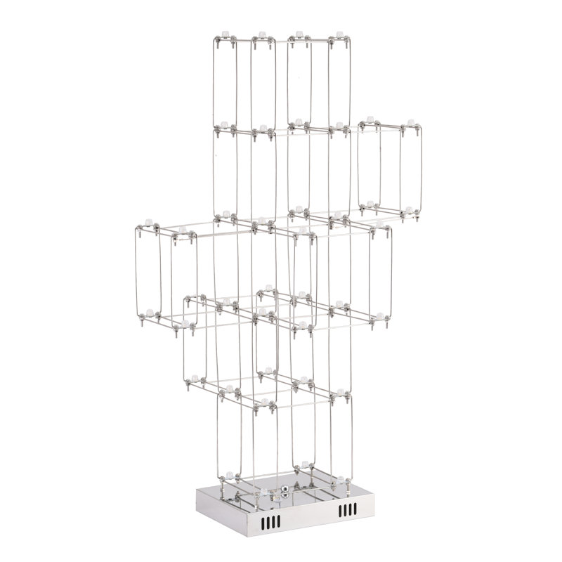 Cooksville 38-Light Satin Nickel LED Table Lamp