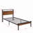 Metal Platform Bed Frame With Wooden Headboard And Footboard With USB LINER, LED Lights ,No Box Spring Needed, Large Under Bed Storage, Easy Assemble-1201444782