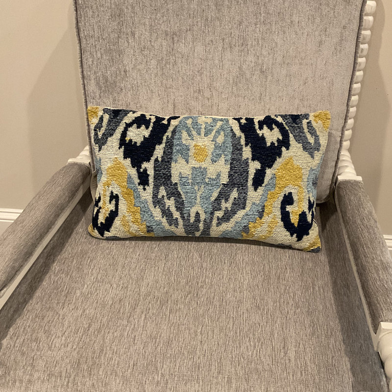 HERAT ORIENTAL Handmade Chenille Throw Pillow, Abstract, White