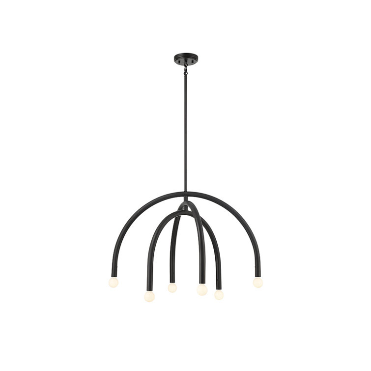 Yula 6 - Light Dimmable Modern Linear Chandelier