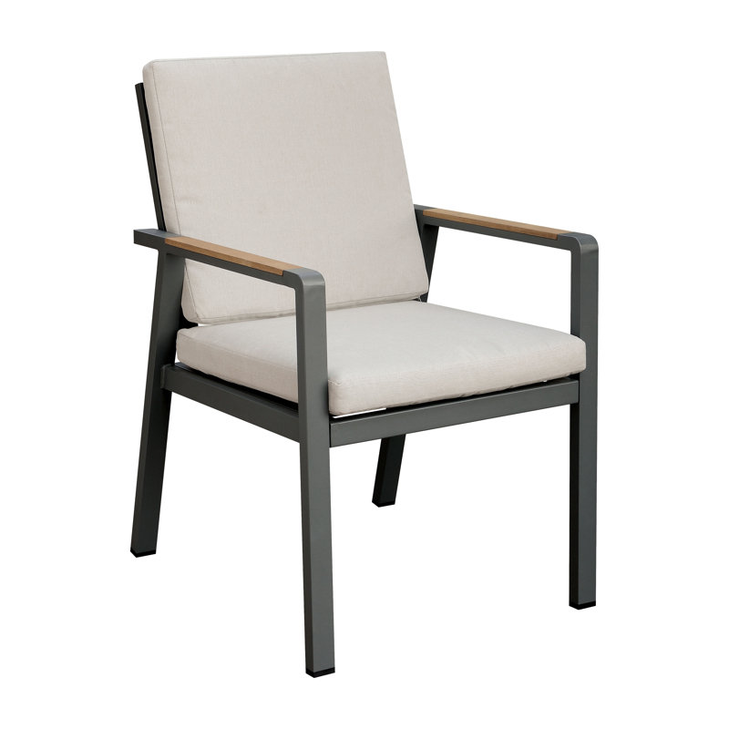 Chaise de patio avec coussin Athanas
