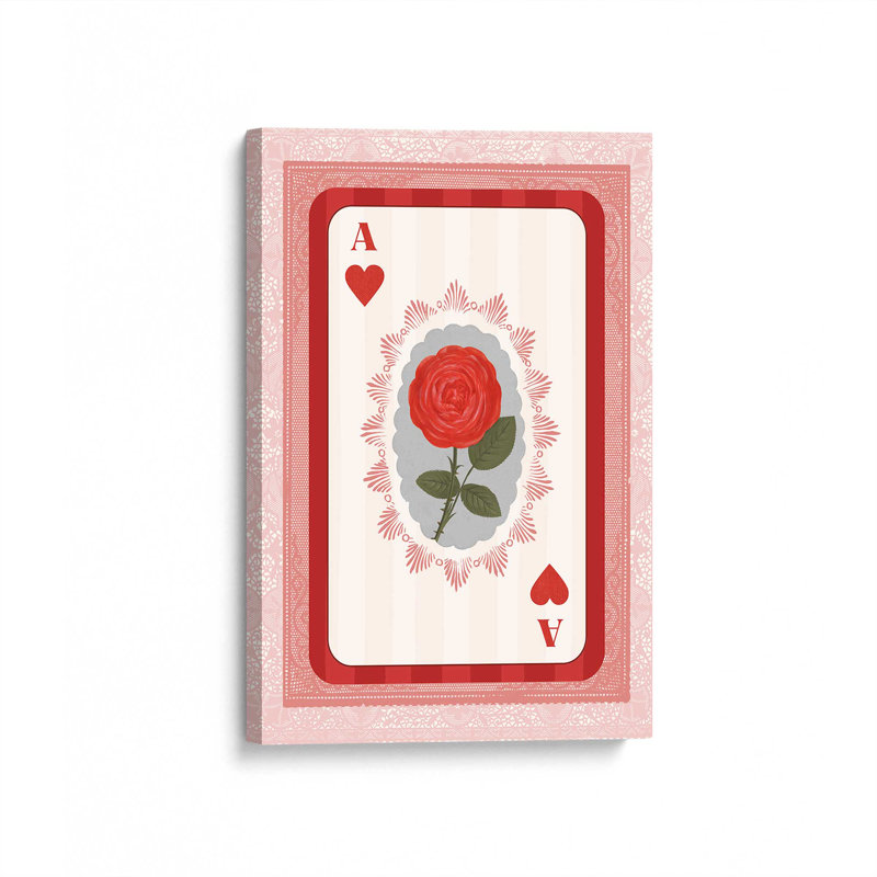 As de roses, Toile tendue, Toile tendue, H 18 po x l 12 po