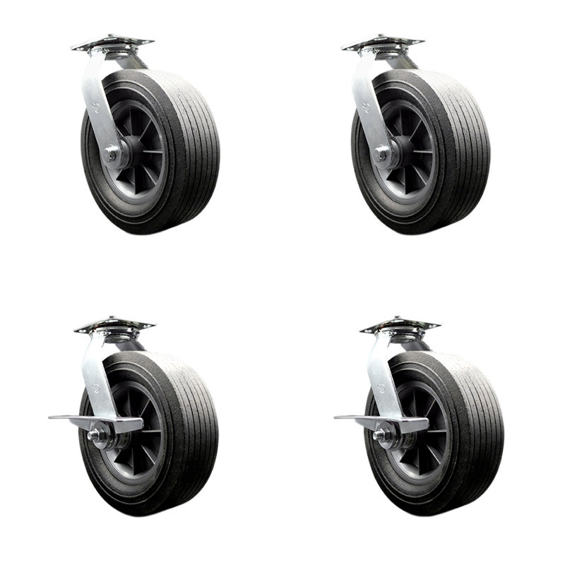 Ensemble de roulettes Greenlee - 2 chariots pivotants - 2 freins pivotants - Greenlee