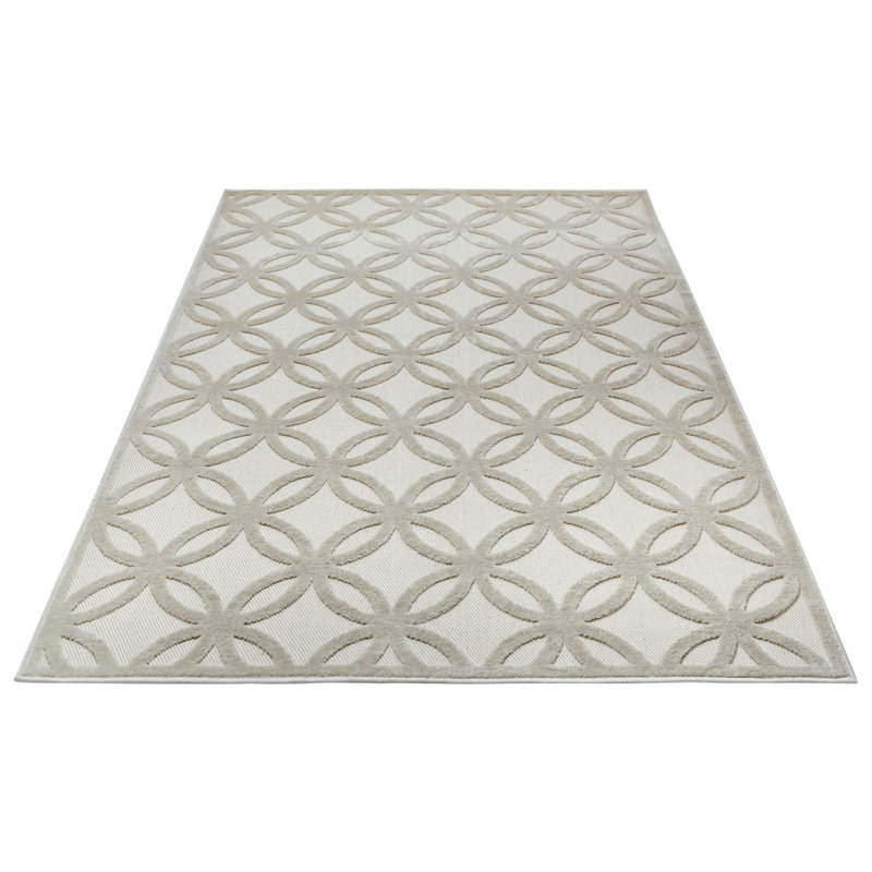 Iconic Cream/Beige Rug, Rectangular 67 x 120cm