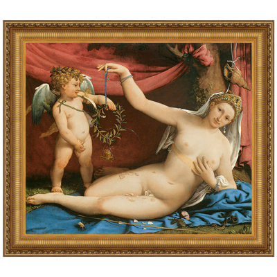 «Venus and Cupid, Late 1520», reproduction d'art sur toile encadrée