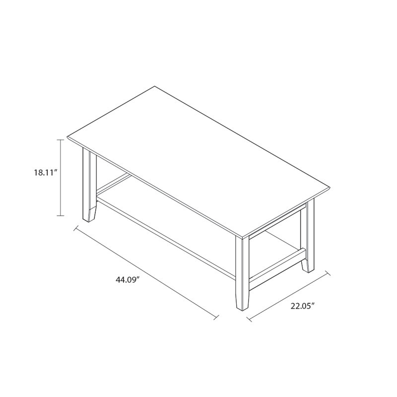 Solid Wood Coffee Table, Natural Wood