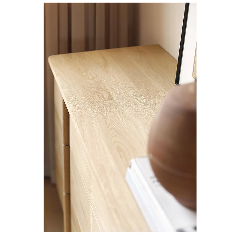Armoire décorative en bois massif Log Wind, Brun orangé