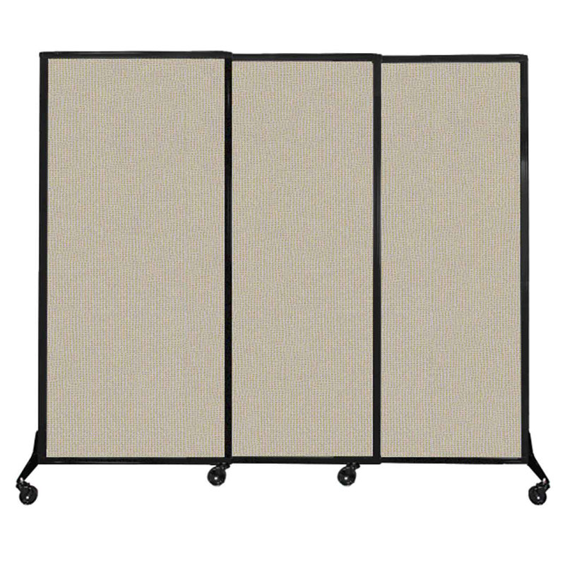 Cloison coulissante à 3 panneaux QuickWall, Sable, H 70 po x l 100 po